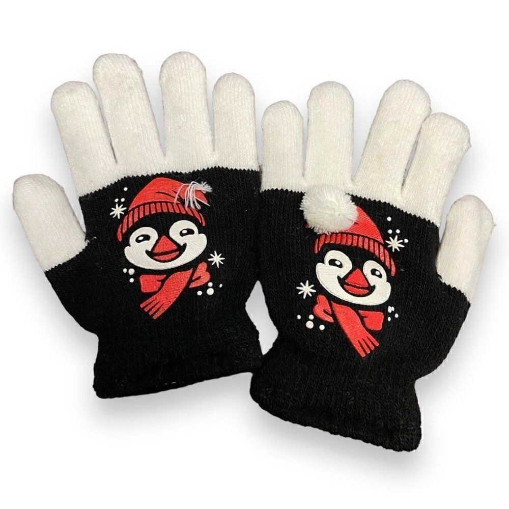 Light Up Penguin Toddler Gloves